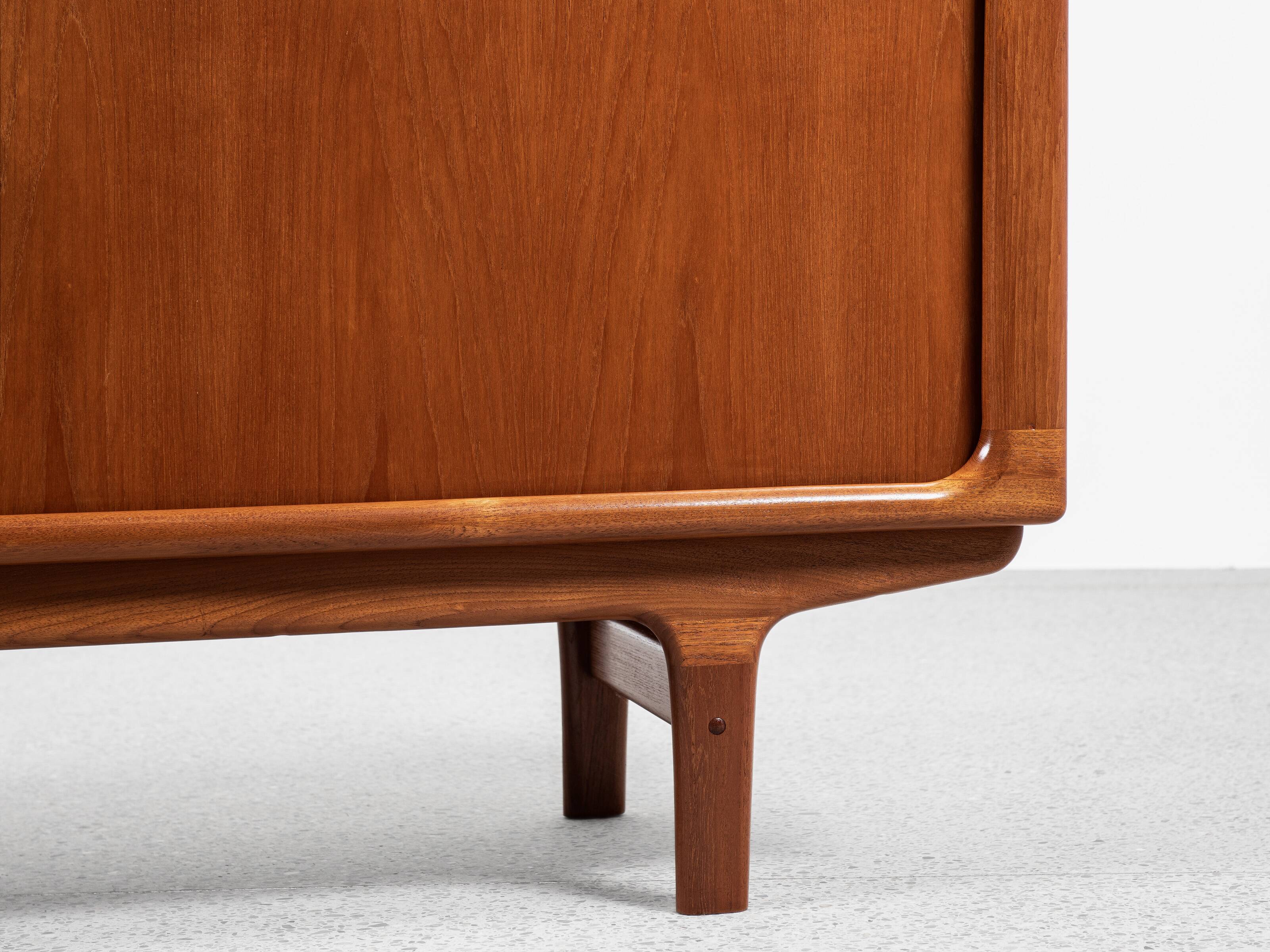 Mid-century Danish teak sideboard with tambour doors by Dyrlund 1960s - 170 cm
