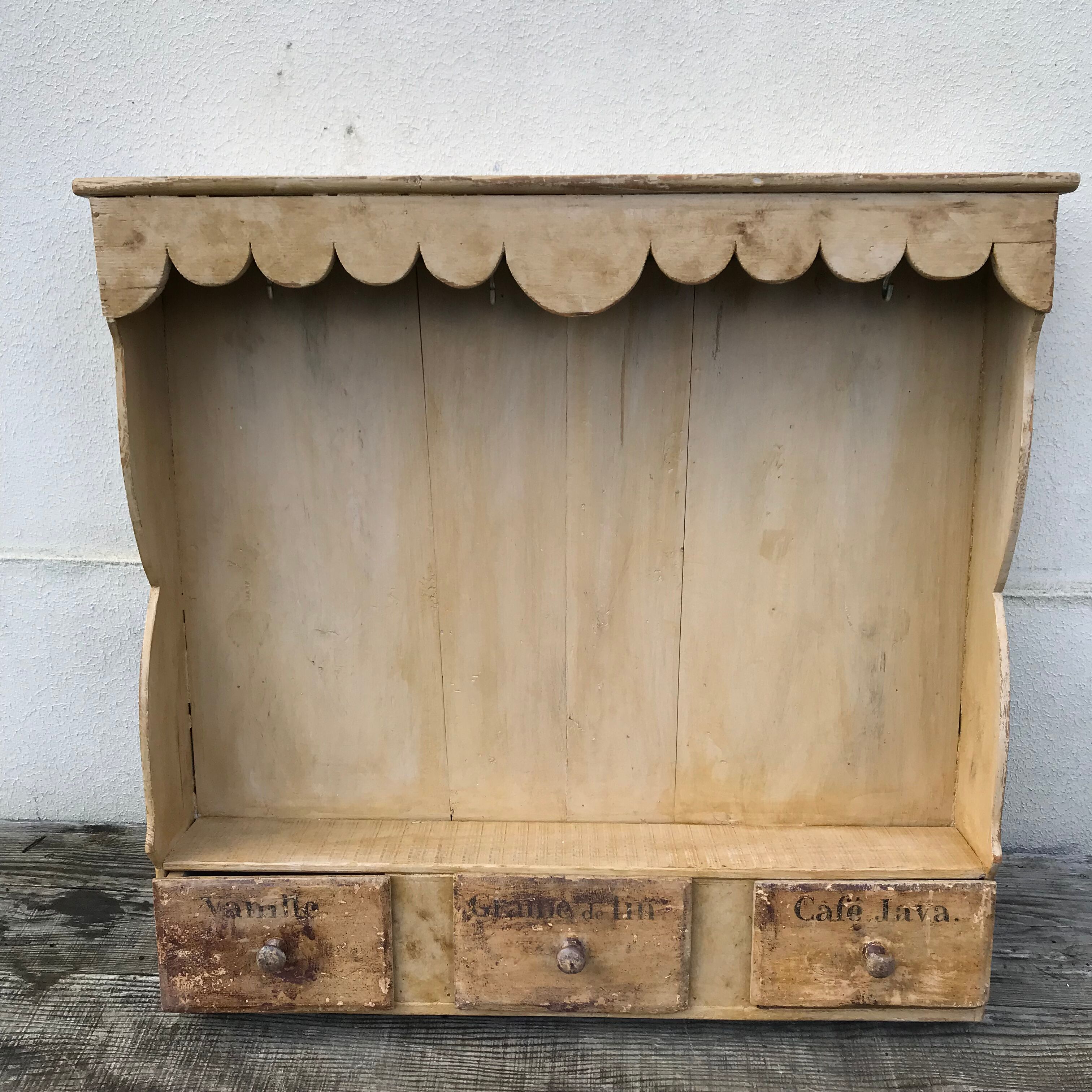Vintage kitchen wall shelf