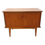 Small vintage Scandinavian teak sideboard from the 1960s.