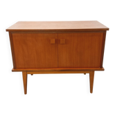 Small vintage Scandinavian teak sideboard from the 1960s.