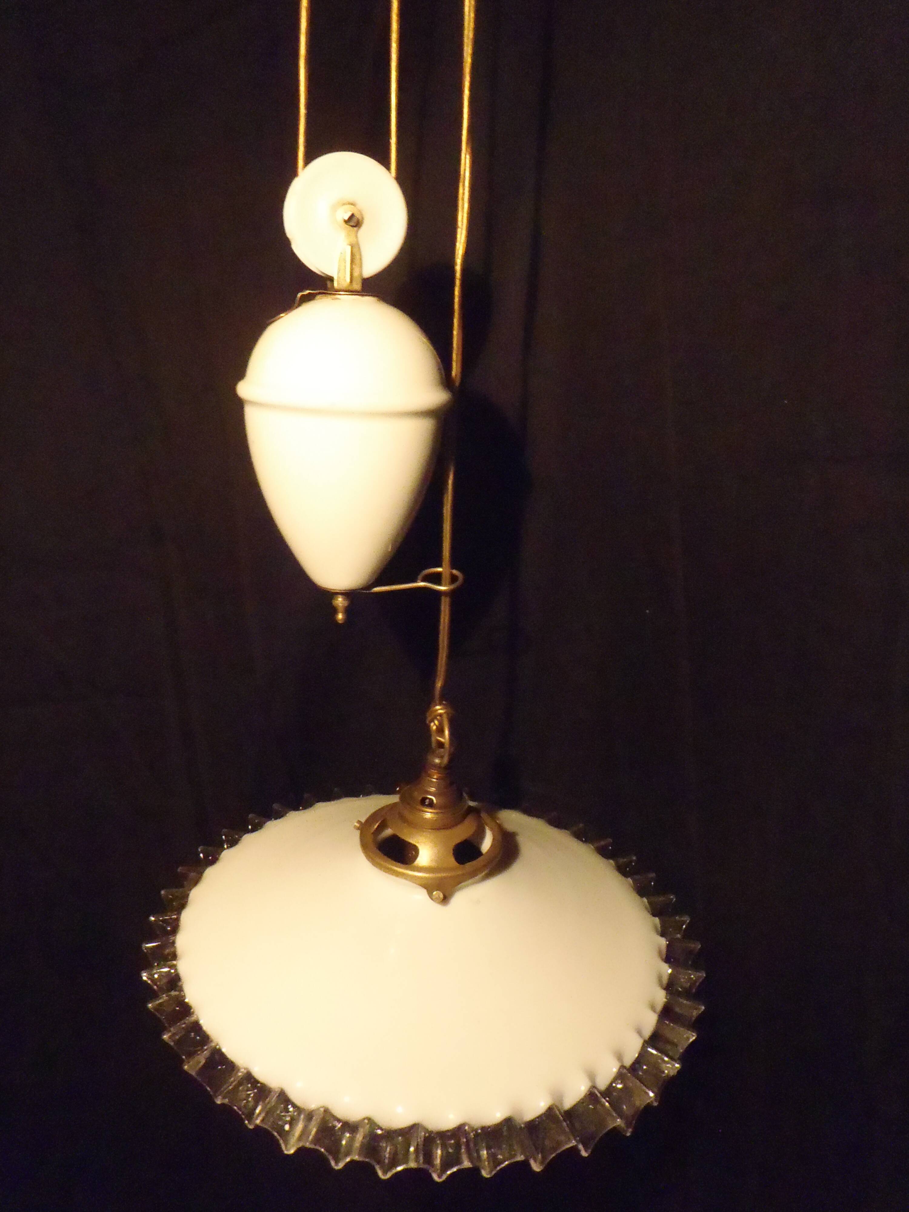 1930s brass "up and down" suspension