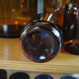 Tea jars made of smoked glass amber