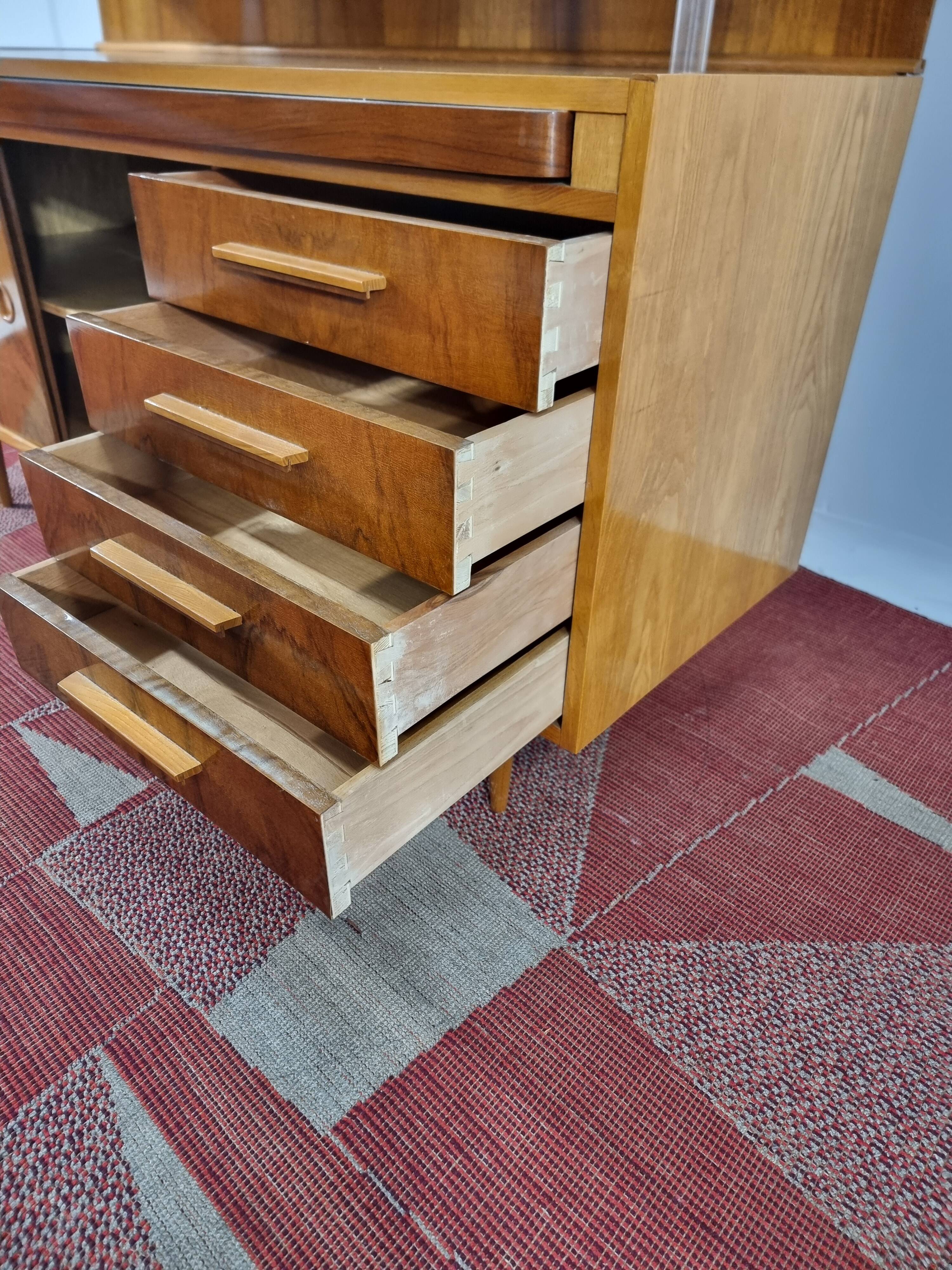 Vintage sideboard and desk, 1970s