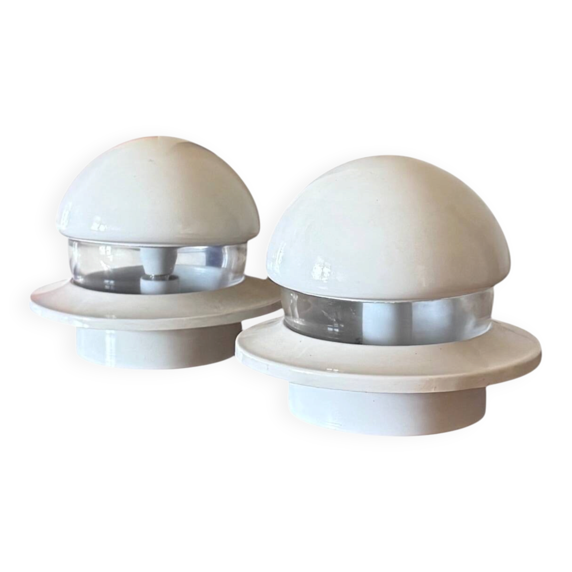 Ensemble de 2 lampes de chevet de style spatial, Italie, 1970