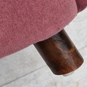 1960s, Danish relax armchair, furniture velour, oak wood.