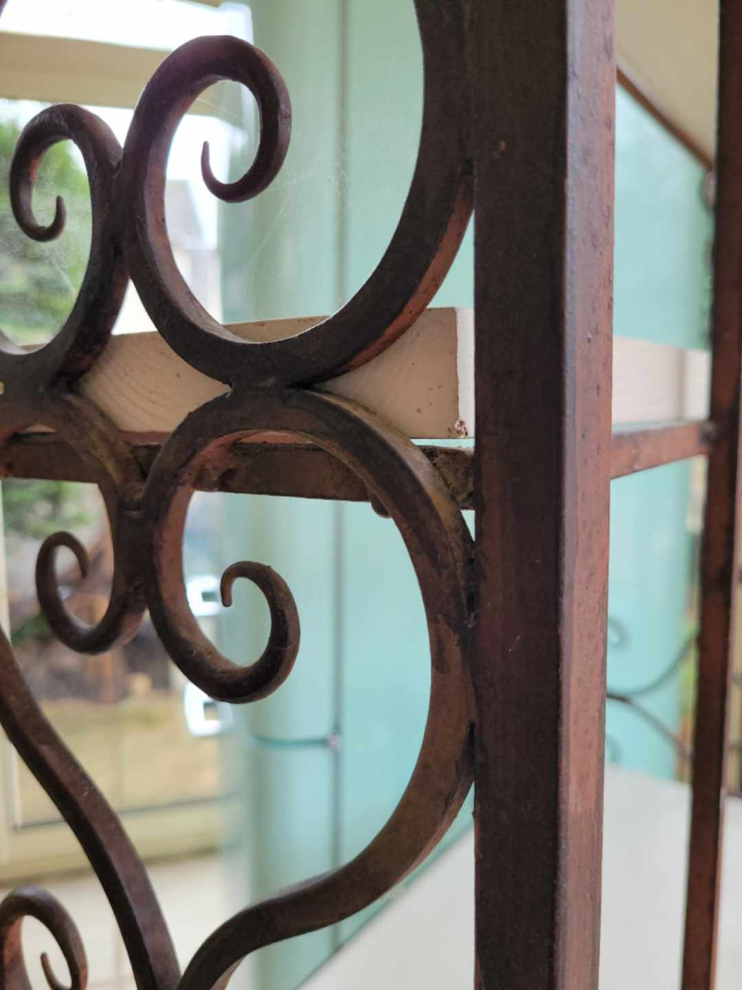 Wrought iron baker's grid.