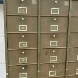 Military metal cabinet with hinged door