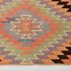 Tapis de sol tribal kilim vintage vert clair, 176x301 cm