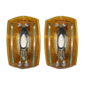 1970s pair of sconces by Veca in Murano glass, made in Italy