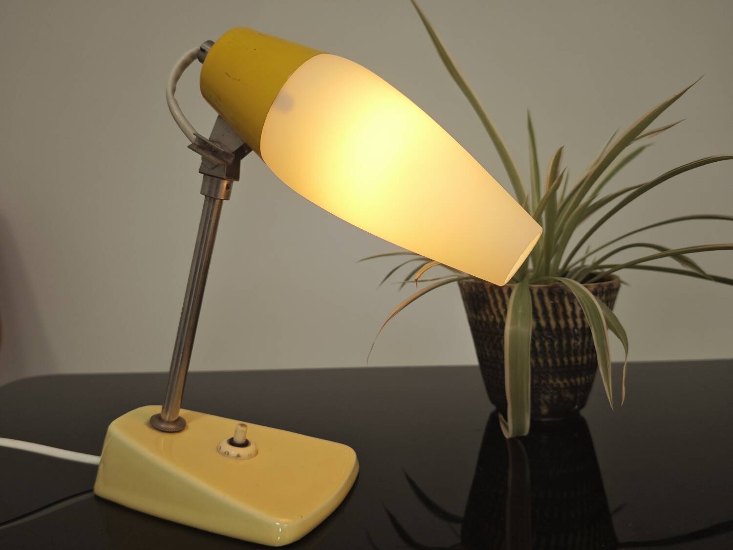 Ceramic table lamp by Jaroslav Anyz for Kamenicky Senov 1956