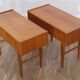 Paire de chevets vintage scandinave en teck 1960