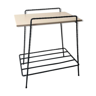 Table d'appoint métal et bois