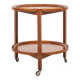 Midcentury danish trolley with 2 serving trays in teak 1960s