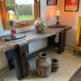 Établi de menuisier console table d’appoint