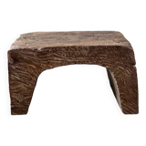 Low stool in old Asian monoxyl teak