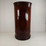 Edwardian mahogany bow-fronted wardrobe by Maple & Co