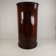 Edwardian mahogany bow-fronted wardrobe by Maple & Co
