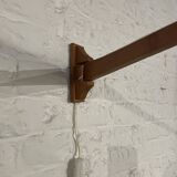 Scandinavian teak "lantern" wall lamp, 1960's