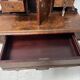 Bureau a gradins en bois décoré de pyrogravures XIX siècle