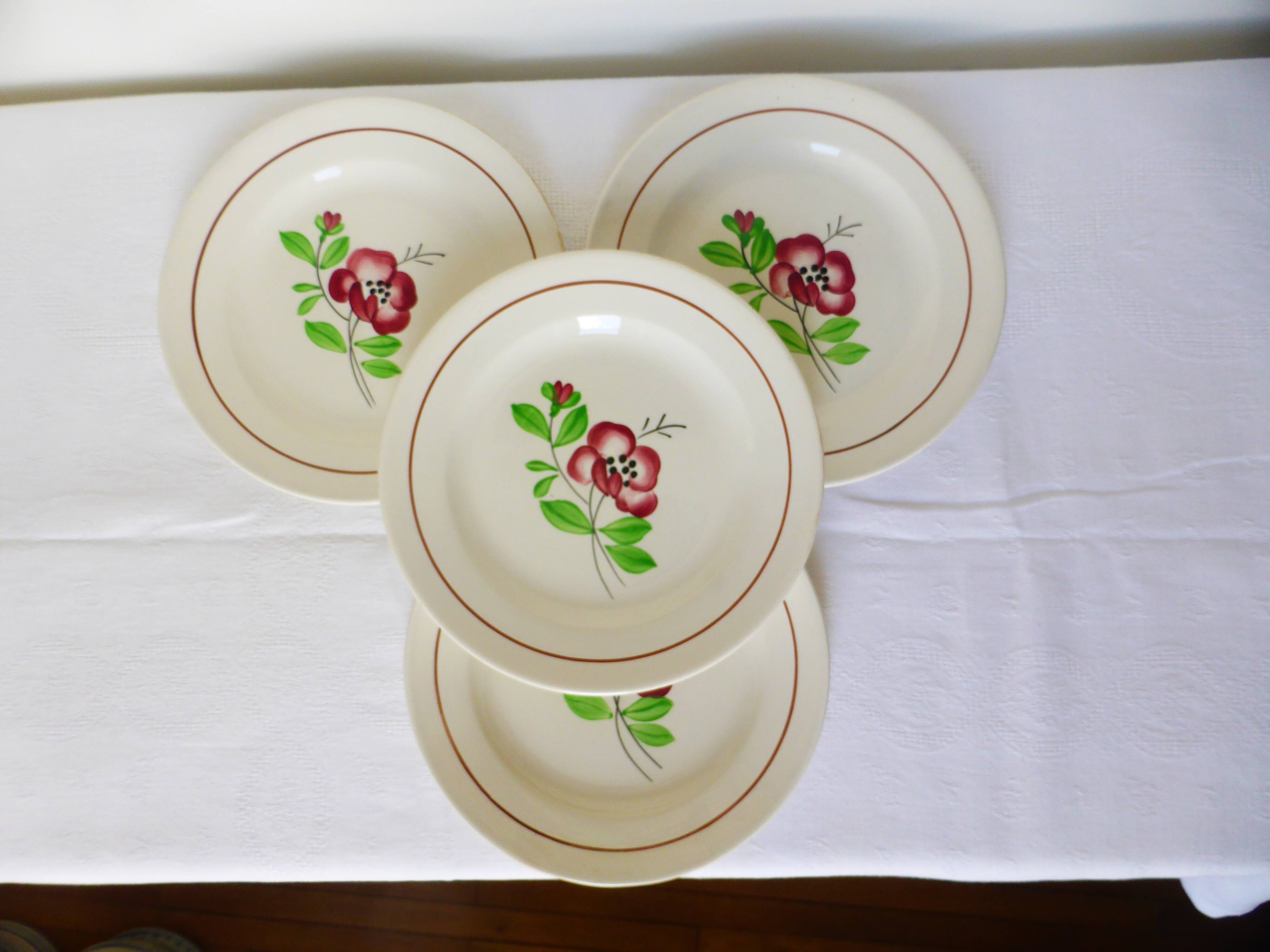 4 dessert plates from Digoin Sarreguemines model Beaucaire 210842