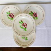 4 assiettes dessert de Digoin Sarreguemines modèle Beaucaire