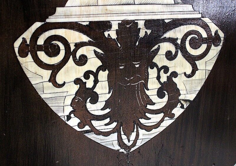 Ceremonial showcase in blackened pearwood, Napoleon III period - 1850