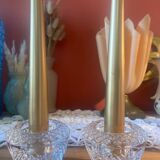 Pair of crystal candlesticks