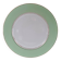 Plat rond marli vert d'eau et frise dorée Cafés Lemaire