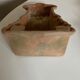 Neo classical console terracotta shelf acanthus leaves