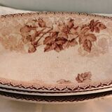 Antique service, fruit dish and 3 oval platters, ironstone