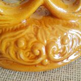 Pair of double barbotine candlesticks - vintage
