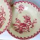 4 vintage hollow plates from gien model thistles 211256