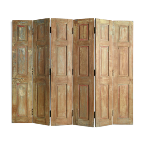 Paravent en bois patiné