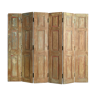 6-flapper patinated wooden screen