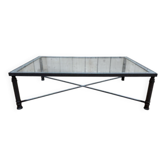 Iron and glass coffee table 1980