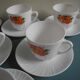 set of 6 cups and saucers vintage French tableware
