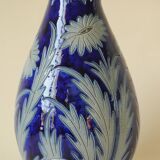 Vase en grès d'Alsace Betschdorf - Potterie Schmitter - Gris et Bleu Cobalt
