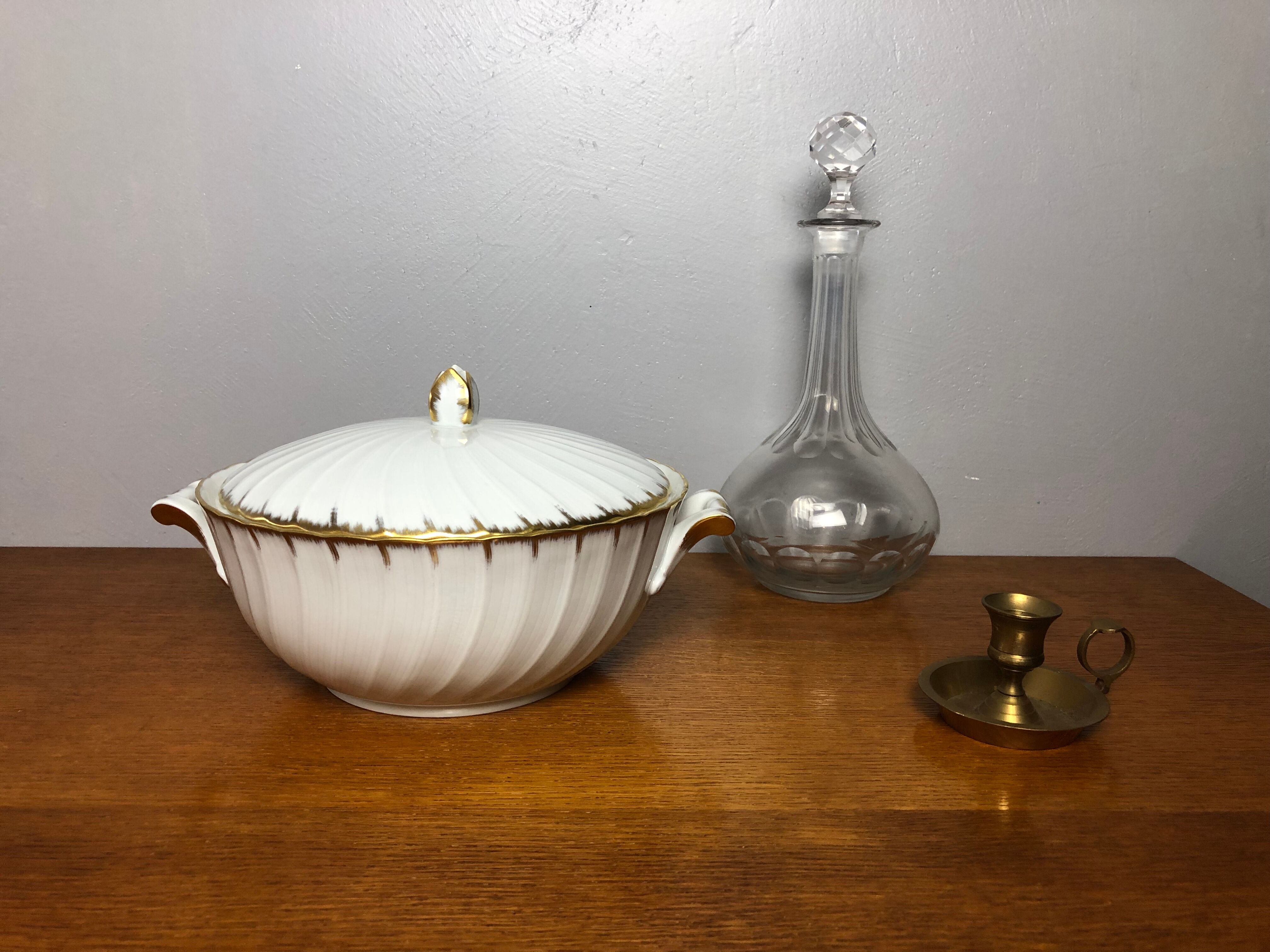 Limoges porcelain soup bowl, Bernardaud