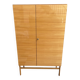 Asymmetrical shelf in blond wood by Jitona