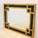 Mirror in gilded wood and black glass by Deknudt Belgium