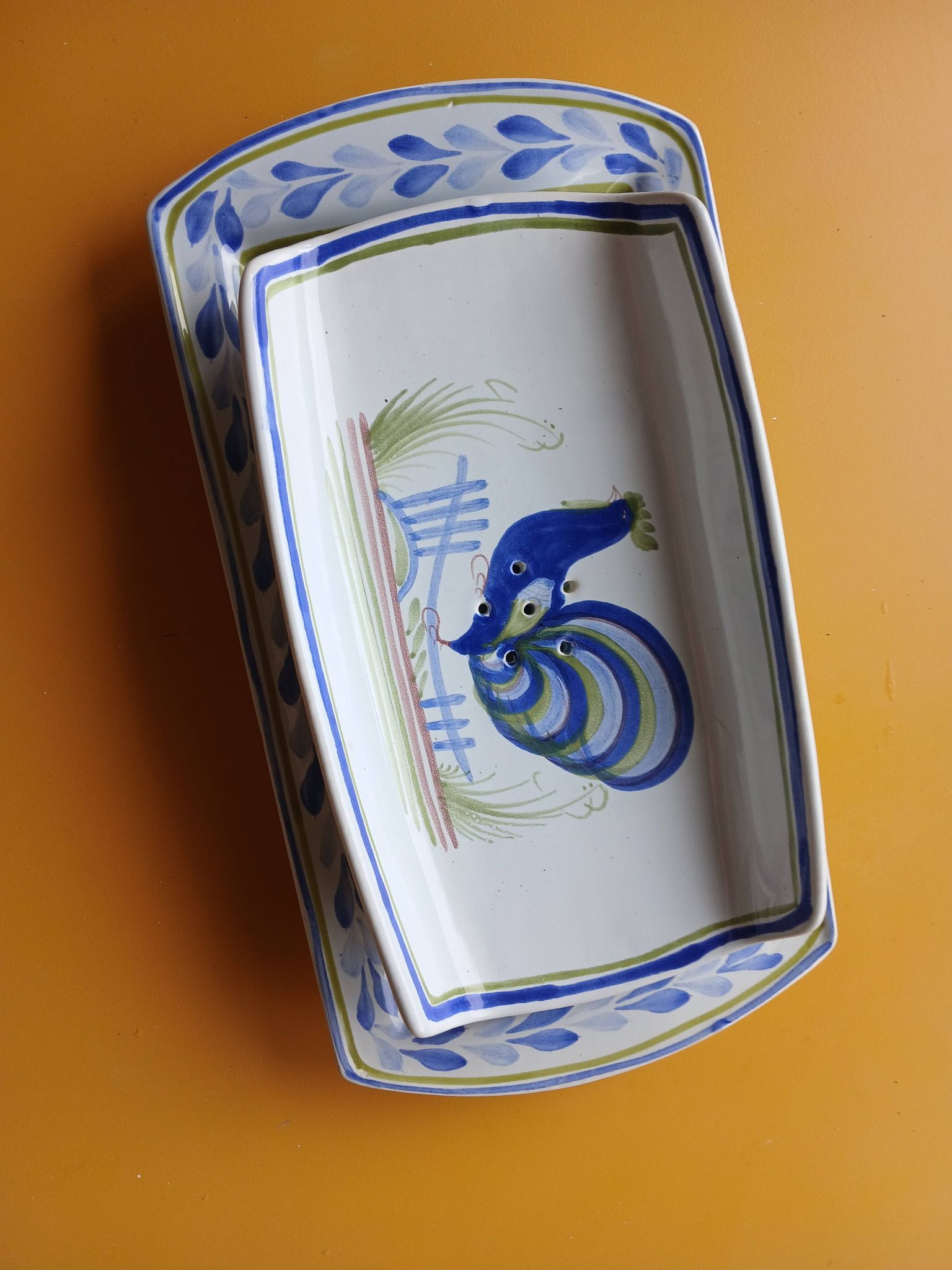 Henriot Quimper vintage numbered asparagus dishes