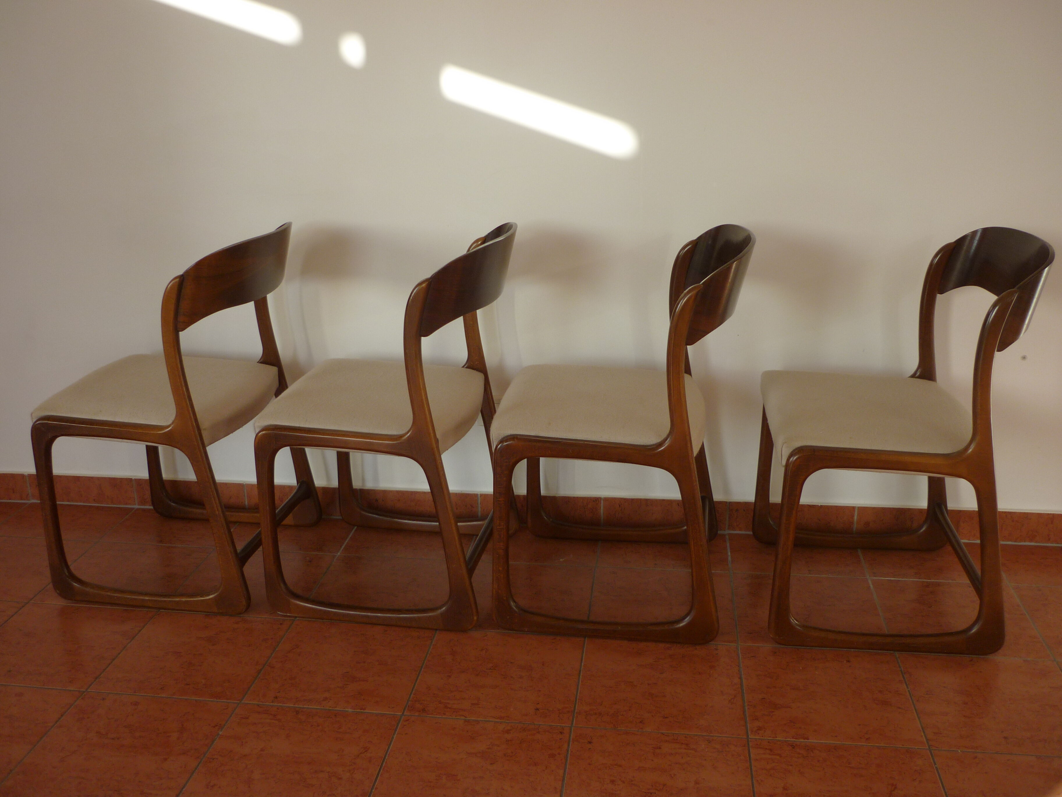 Set of 4 chairs sled Baumann