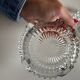 Two French crystal ashtrays