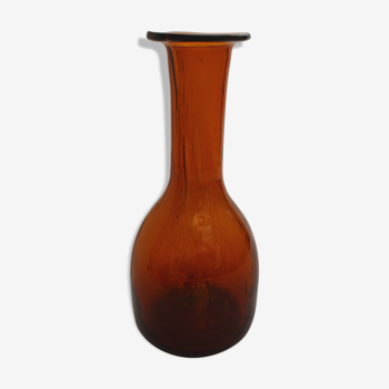 Carafe ambre bullée