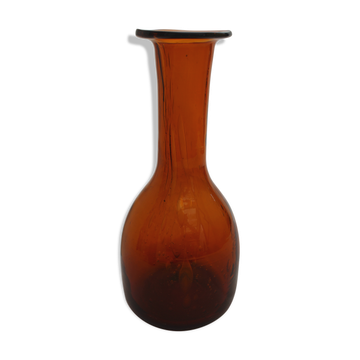 Carafe ambre bullée
