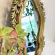 MIROIR Vintage Doré Style ROCAILLE