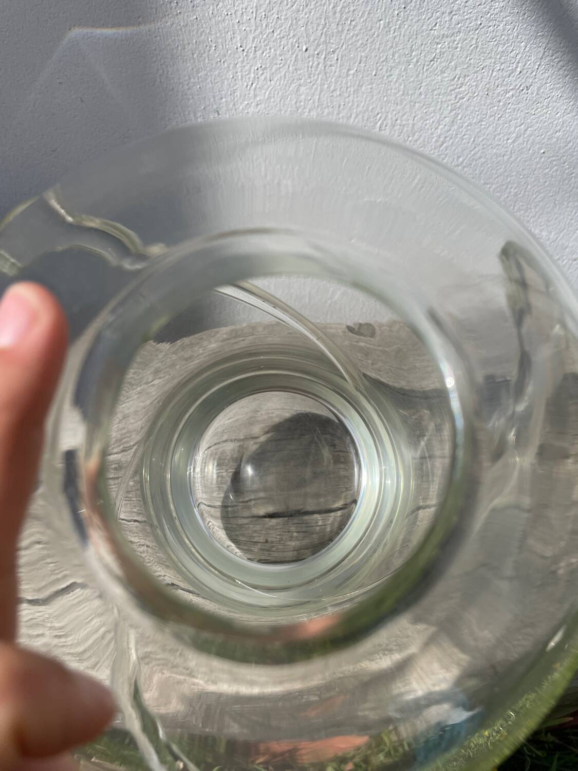 Murano transparent glass vase