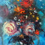 Bouquet of flowers signed Pignon