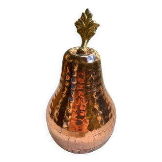 Pear design copper box