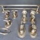 Ensemble de support salle de bain en métal et bronze vintage